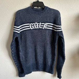 XS | Golf Wang Navy Blue Stripped Cotton Sweater, Winter 2021 in Men’s XS